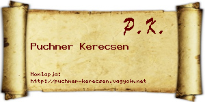 Puchner Kerecsen névjegykártya